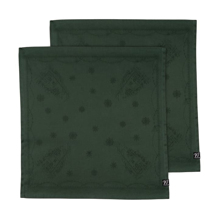 Julemorgen υφασμάτινη πετσέτα τραπεζιού 45x45 cm 2-pack - Πράσινο - Wik & Walsøe