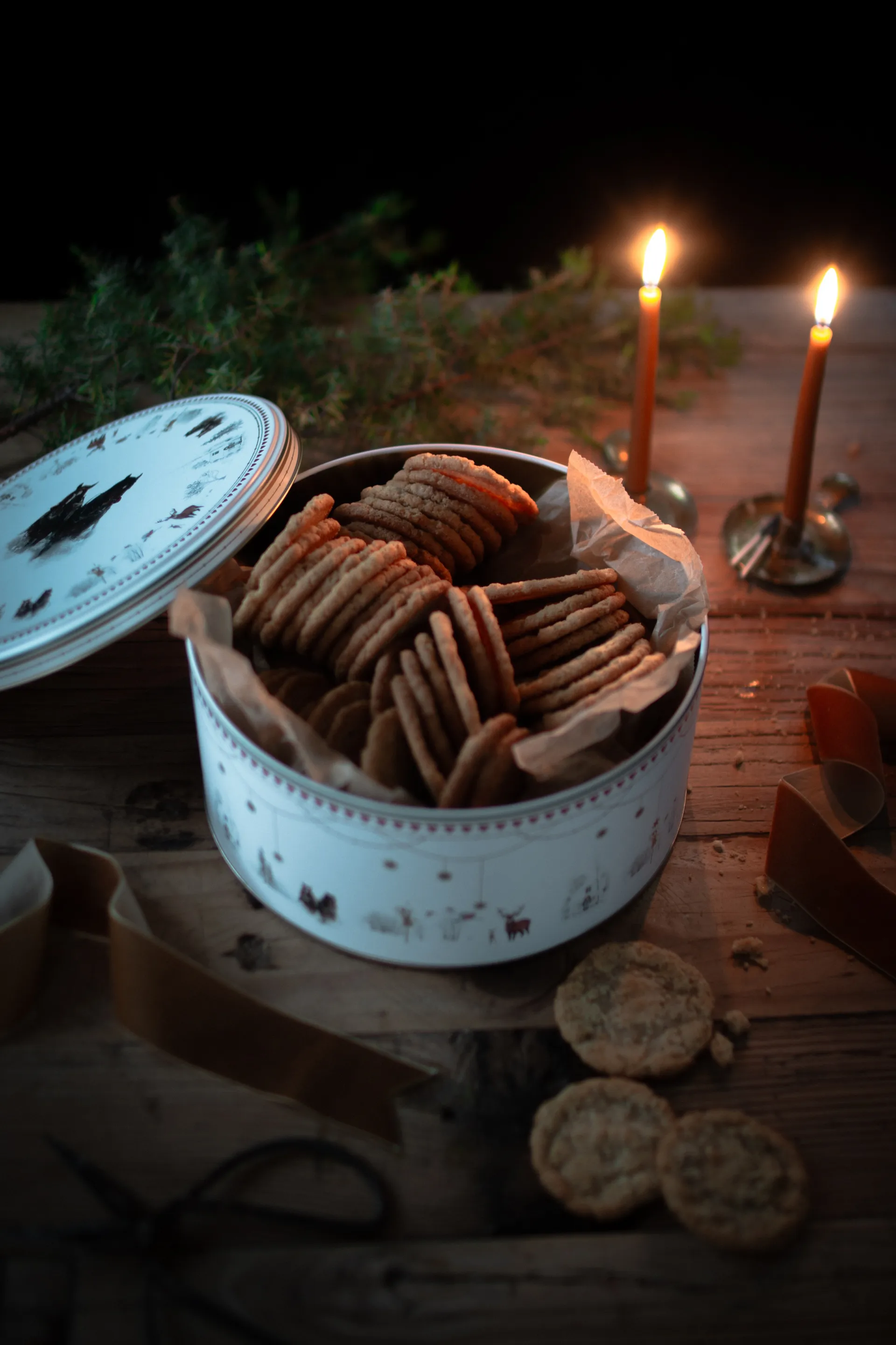 Julemorgen Story κουτί μπισκότων 2 τεμαχίων, Λευκό-multi Wik & Walsøe