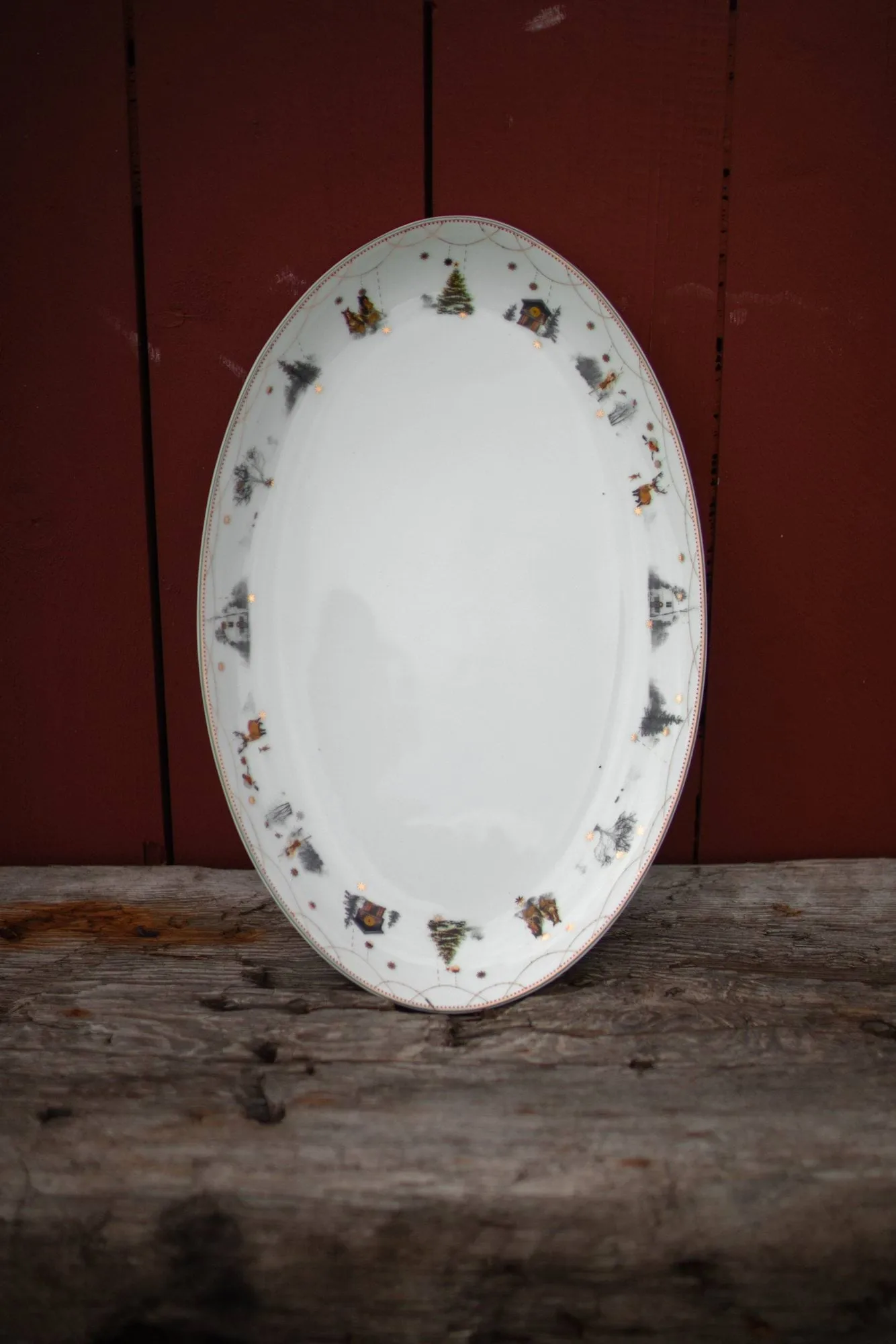 Julemorgen Story οβάλ πιατέλα, 39 cm Wik & Walsøe