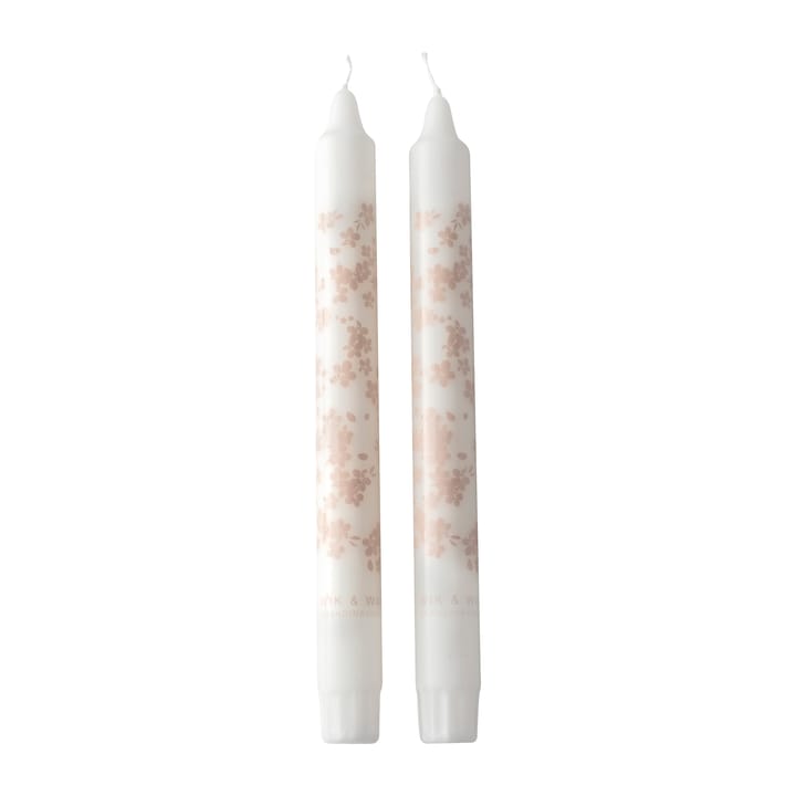 Κερί με κωνικό άκρο, Slåpeblom, συσκευασία 2 τεμαχίων - Ροζ - Wik & Walsøe