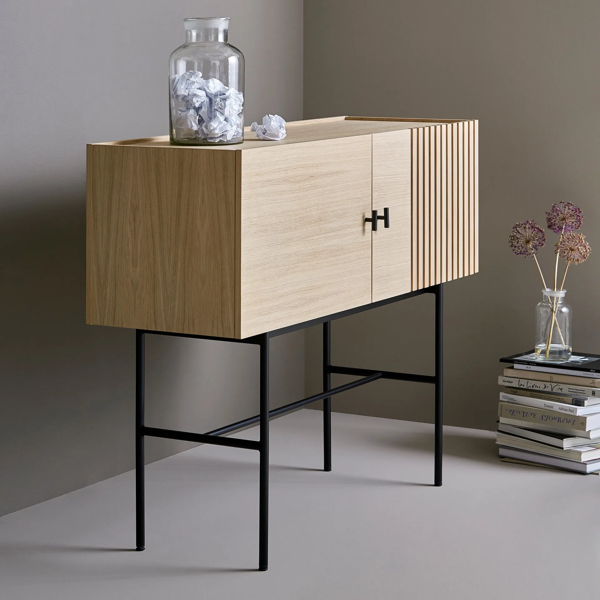 Τραπεζάκι Array, 120 cm, Λευκό-χρωματισμένη βελανιδιά Woud