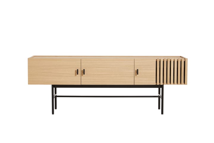 Συνοδευτικό τραπέζι Array χαμηλό, 150 cm - Λευκό-χρωματισμένη βελανιδιά - Woud