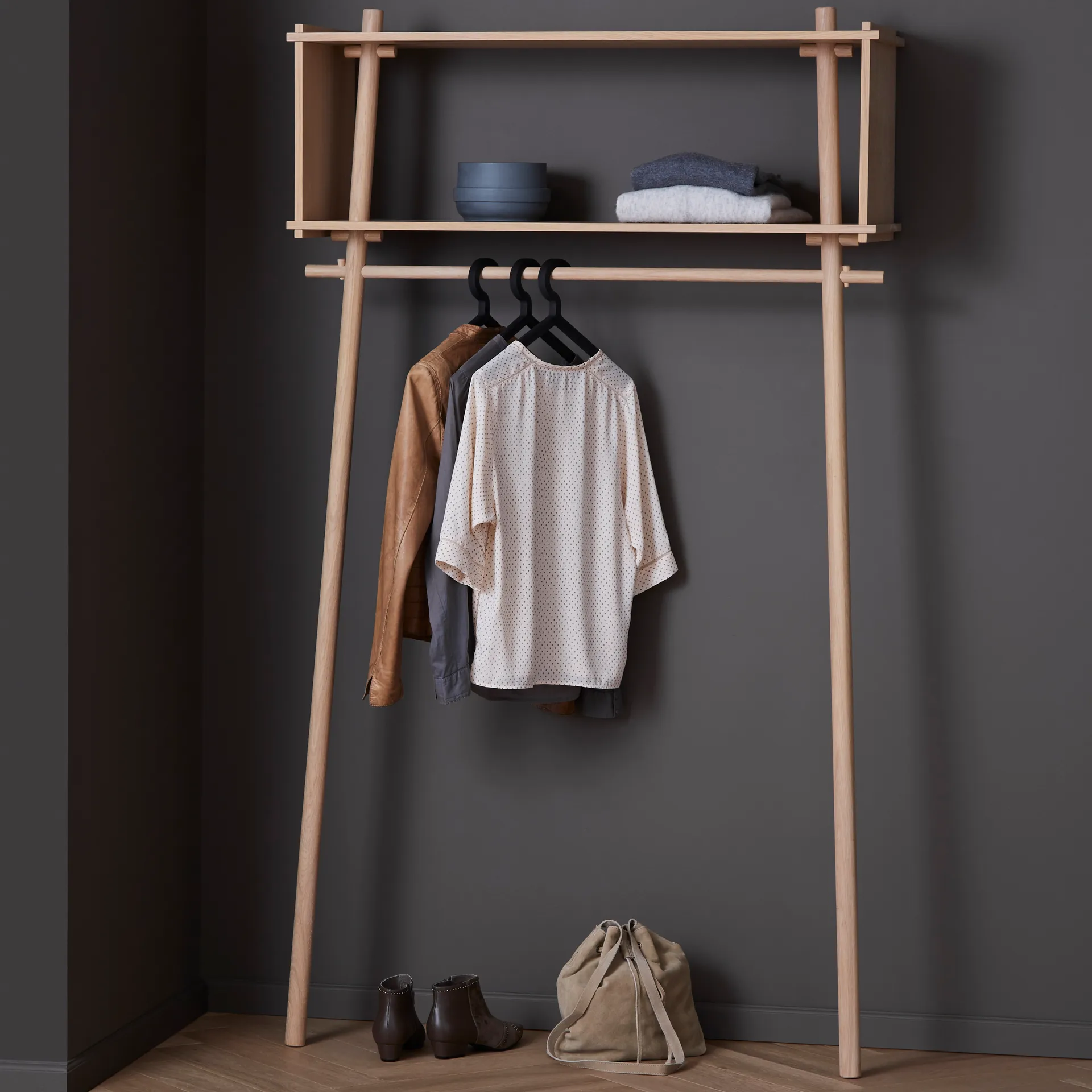 Illusion κρεμάστρα Συσκευασία 3 τεμαχίων, μαύρο Woud