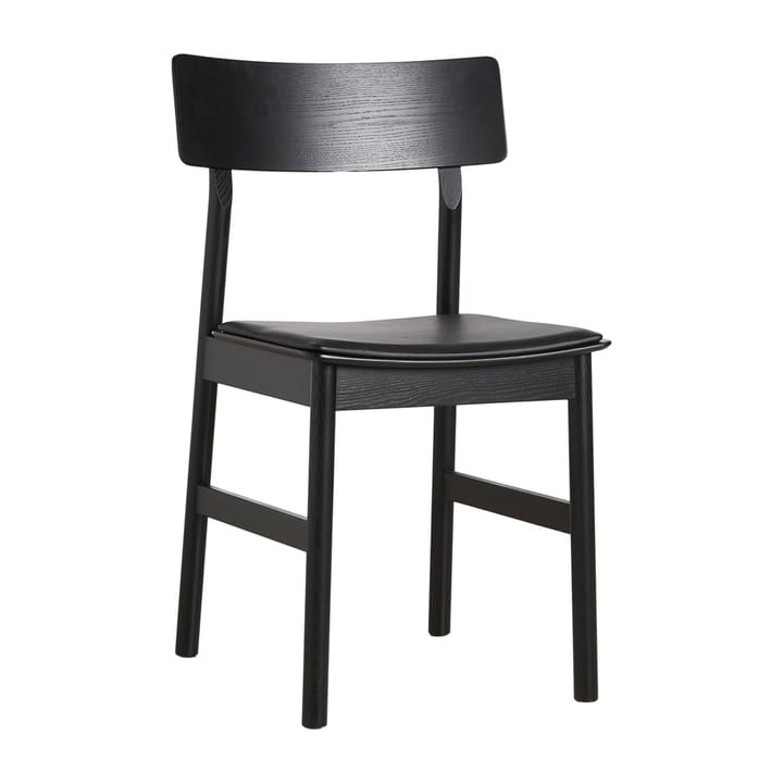 Καρέκλες τραπεζαρίας Pause 2.0 - Μαύρο δέρμα - Woud