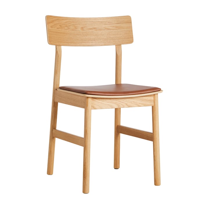 Καρέκλες τραπεζαρίας Pause 2.0 - Δρυς λαδωμένη με μείγμα λαδιού και μηλόξυδου, δέρμα - Woud