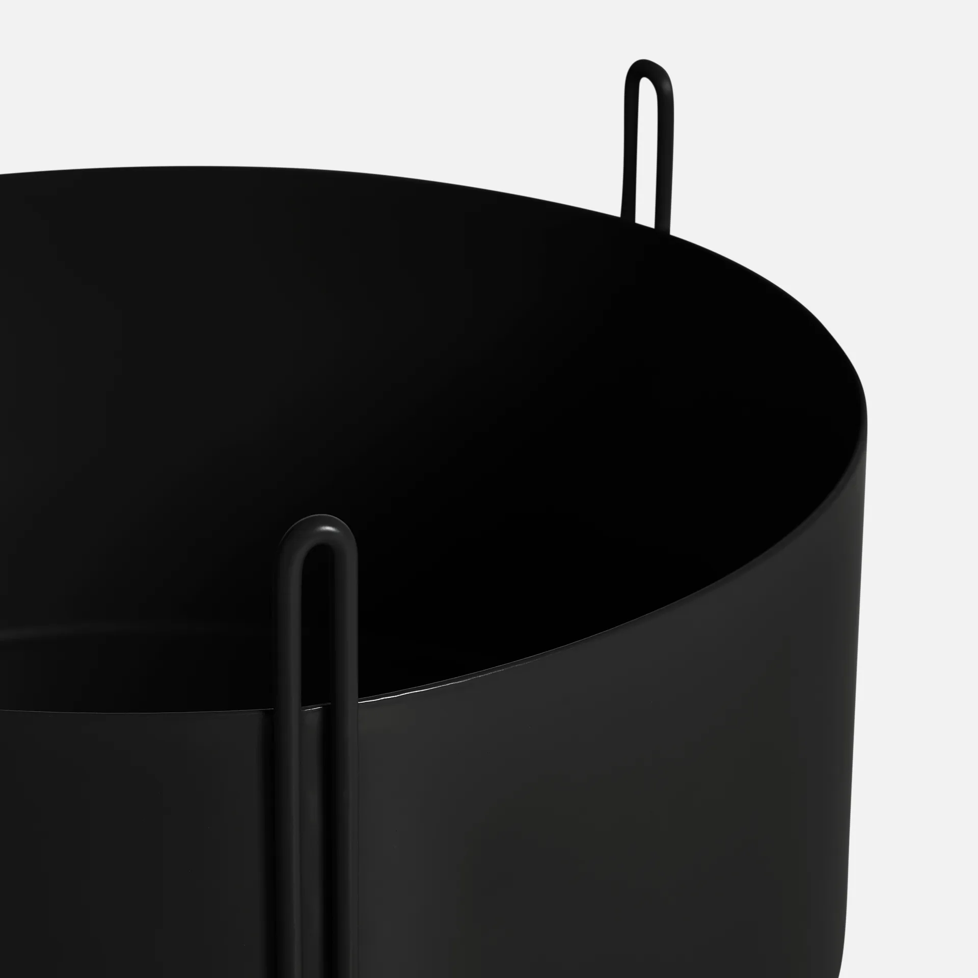 Pidestall γλάστρα μεγάλη, Μαύρο Woud