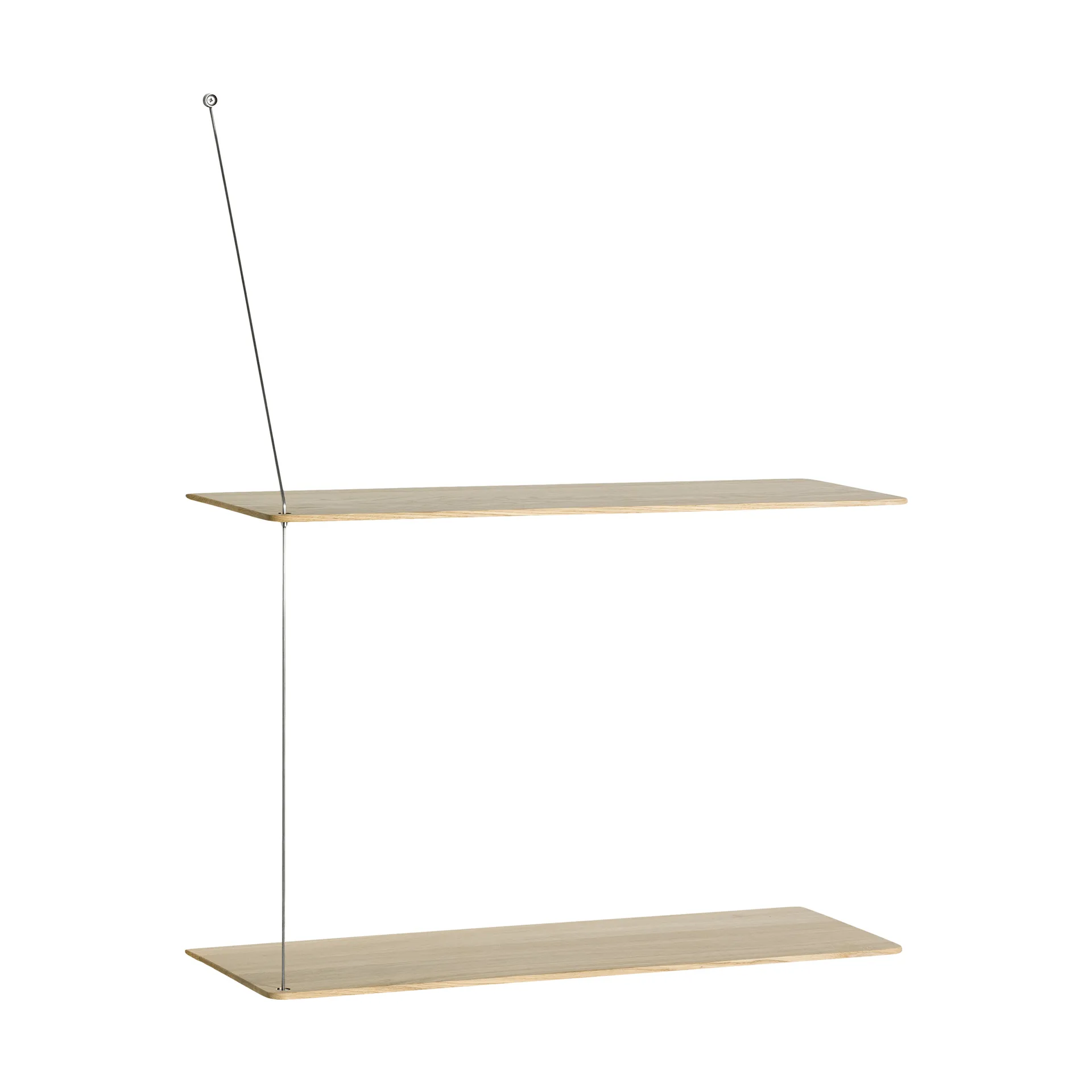 Ραφιέρα, Stedge, Λευκοβαμμένη δρυς-βουρτσισμένος χάλυβας, 60 εκ., 2 ράφια Woud