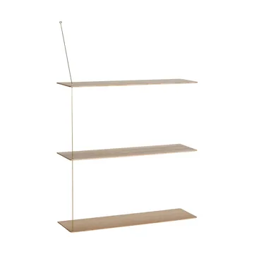 Ραφιέρα, Stedge - Λευκοσταχτωμένη δρυς-ορείχαλκος, 80 εκ., 3 ράφια - Woud