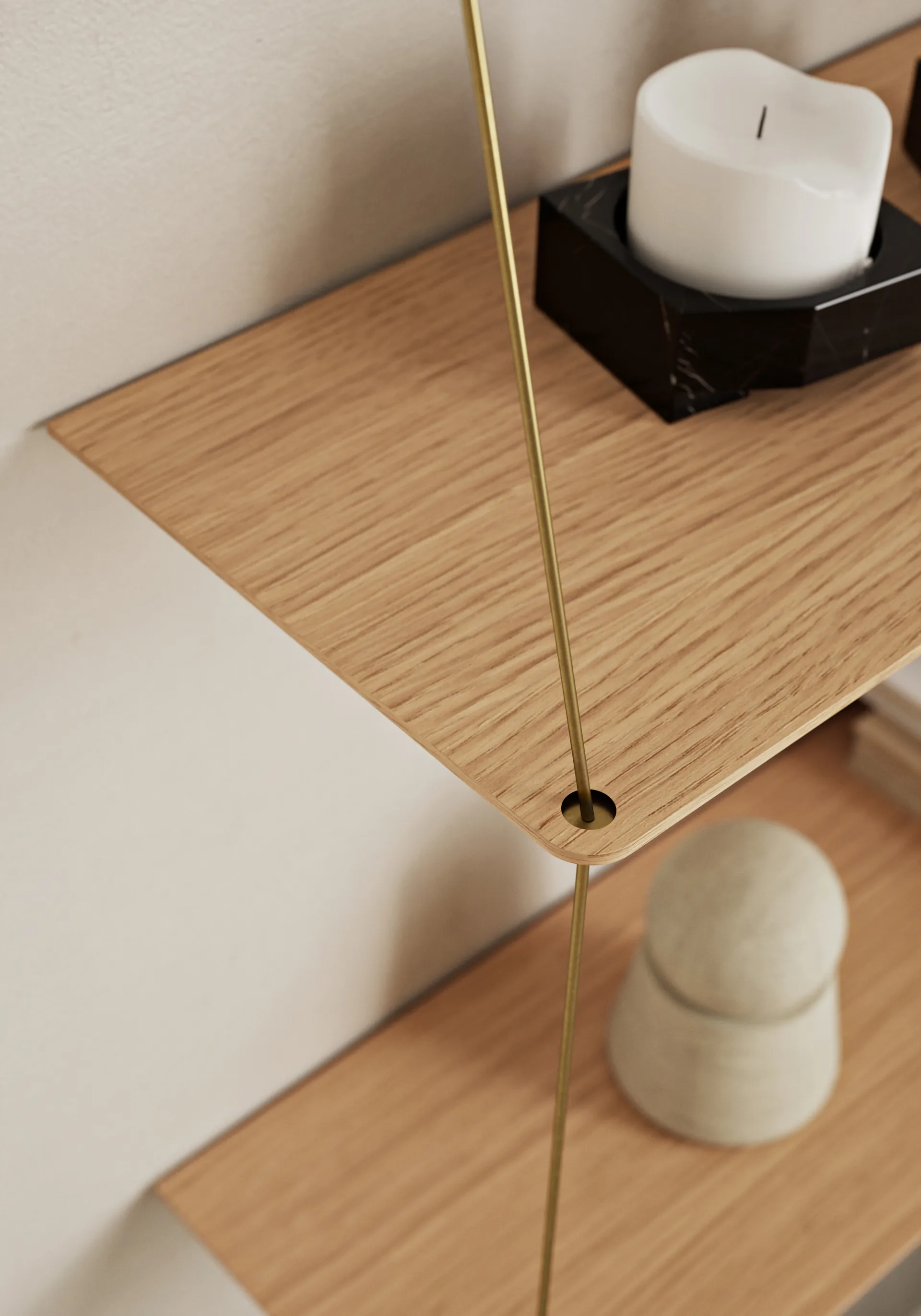 Stedge ράφι τοίχου 80 cm, Βελανιδιά Woud