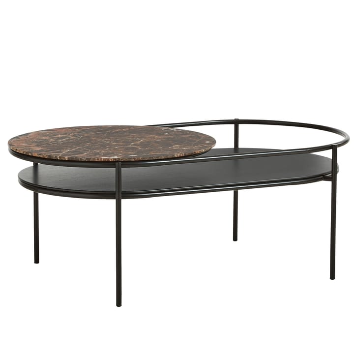 Τραπέζι σαλονιού Verde, Brown marble Woud