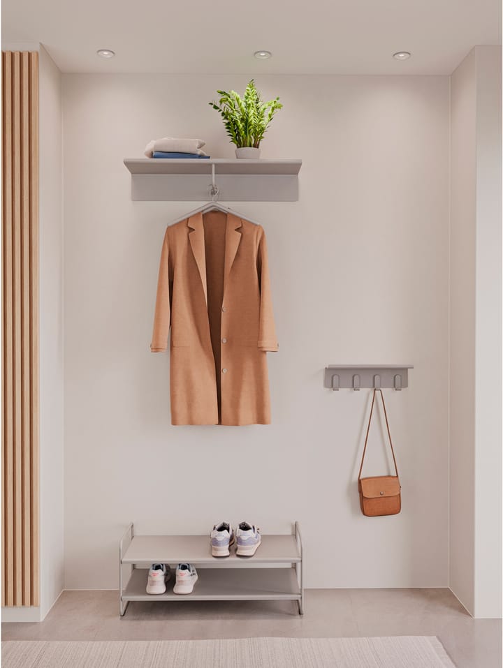 Ράφι διαδρόμου A-Hallway με κρεμάστρα ρούχων, Soft grey Zone Denmark