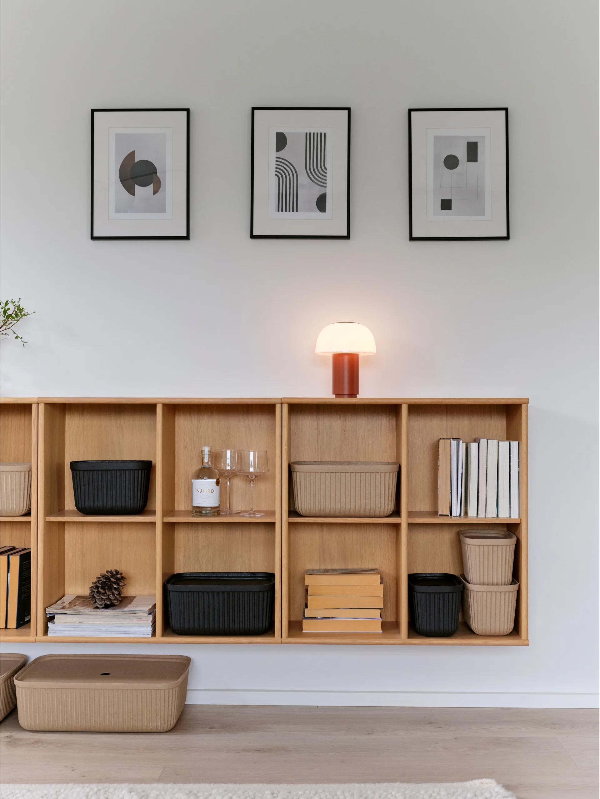 Κουτί αποθήκευσης Pulp 32x48 εκ. σετ 2 τεμαχίων, Natural Brown Zone Denmark