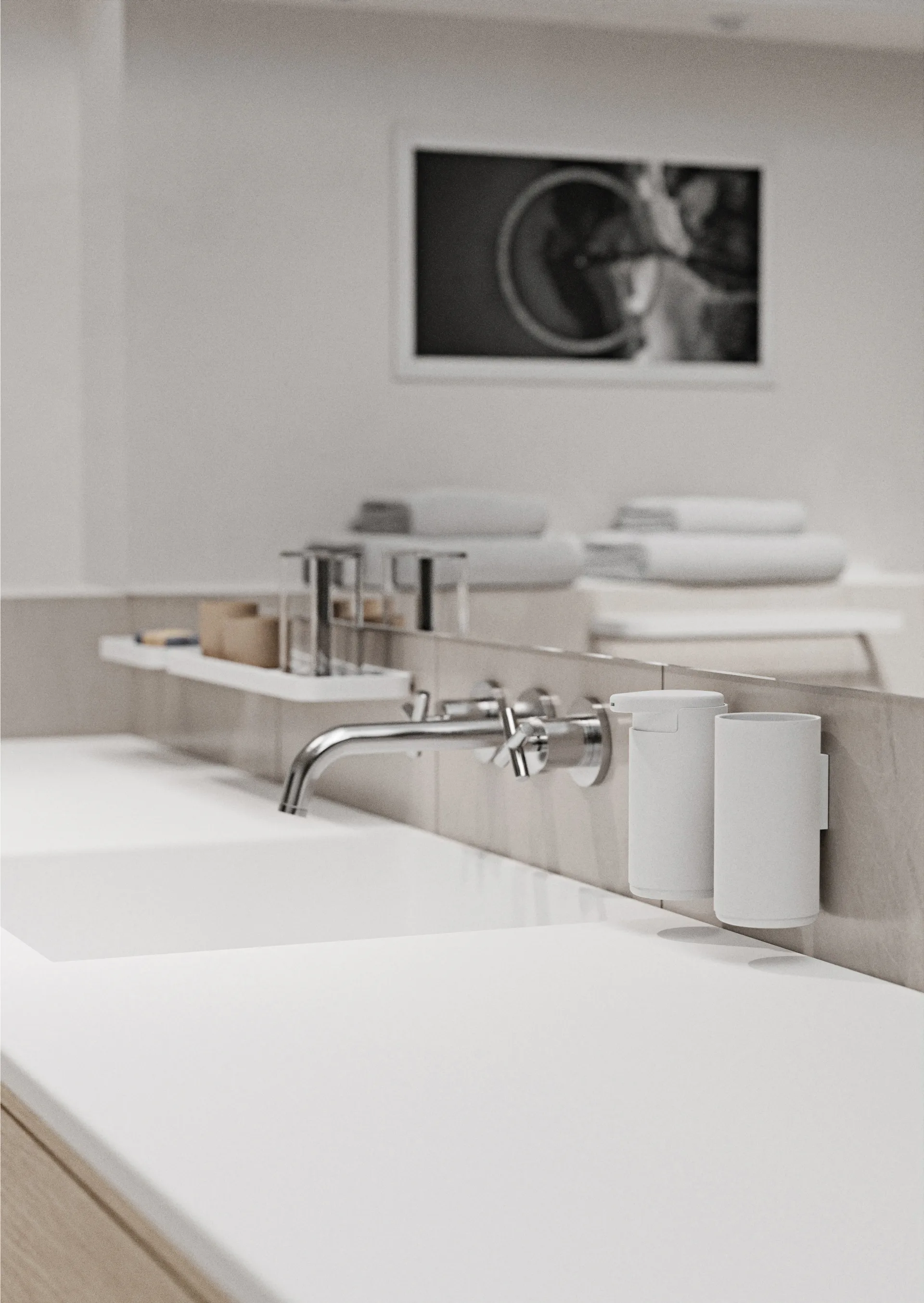 RIM κούπα για οδοντόβουρτσες 10 cm - τοίχου 13.6 cm, Λευκό Zone Denmark