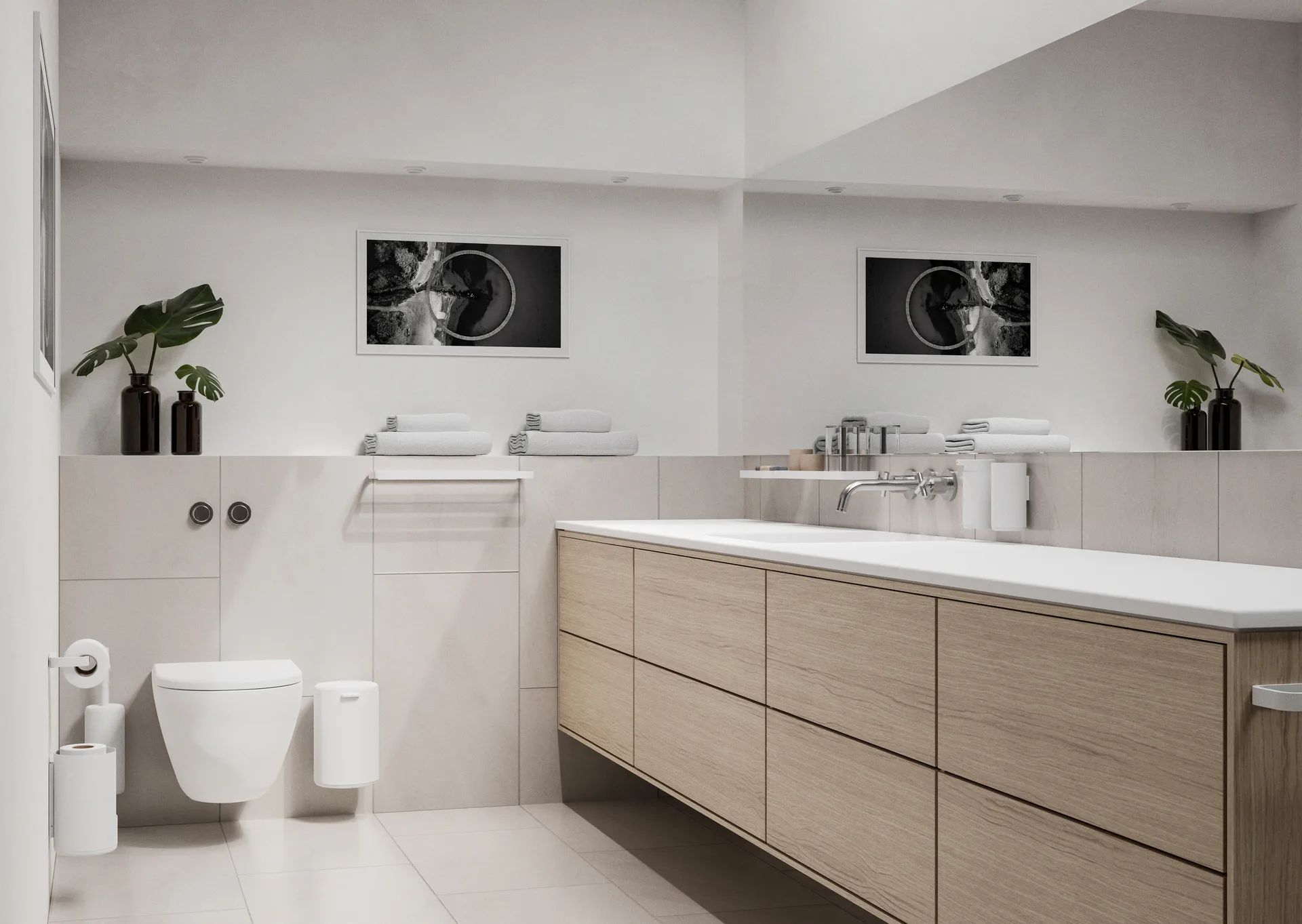 RIM κρεμάστρα για πετσέτες διπλή 12x70 cm, Λευκό Zone Denmark