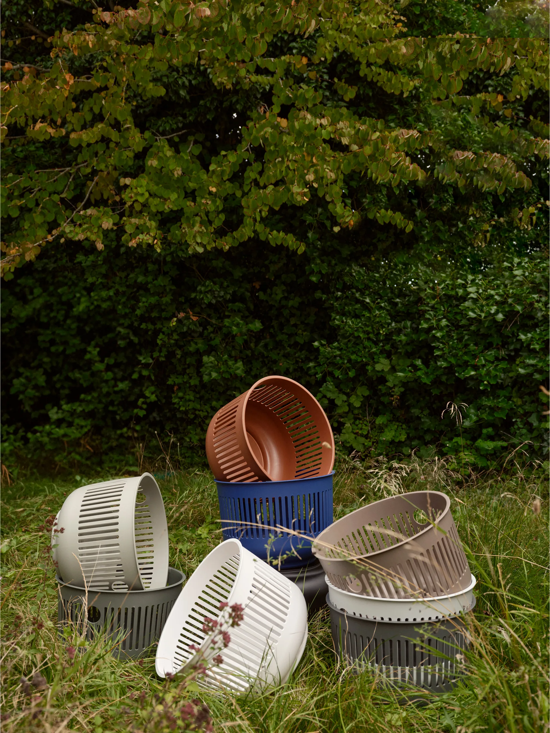 Ume καλάθι ρούχων Ø40x29 εκ., Indigo Blue Zone Denmark