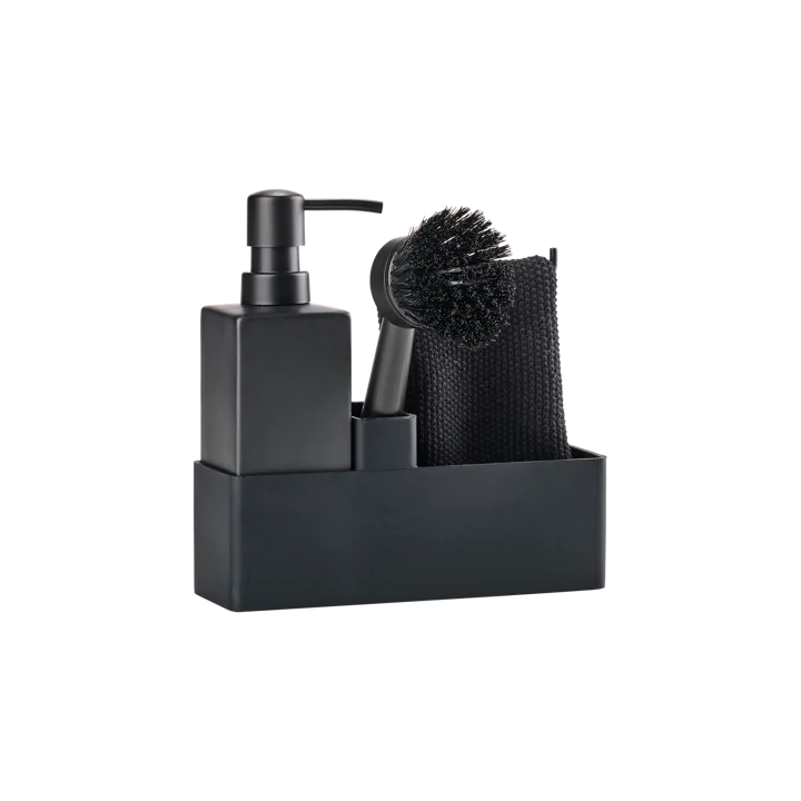 Σετ πιάτων με πανί πιάτων - Μαύρο - Zone Denmark