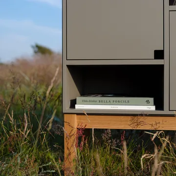 Ντουλάπι, Citti 6x3 - Γκρι-βάση από ματ, λακαρισμένη δρυ - Zweed