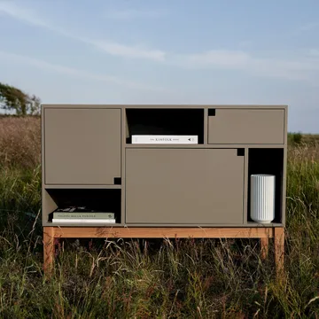 Ντουλάπι, Citti 6x3 - Γκρι-βάση από ματ, λακαρισμένη δρυ - Zweed