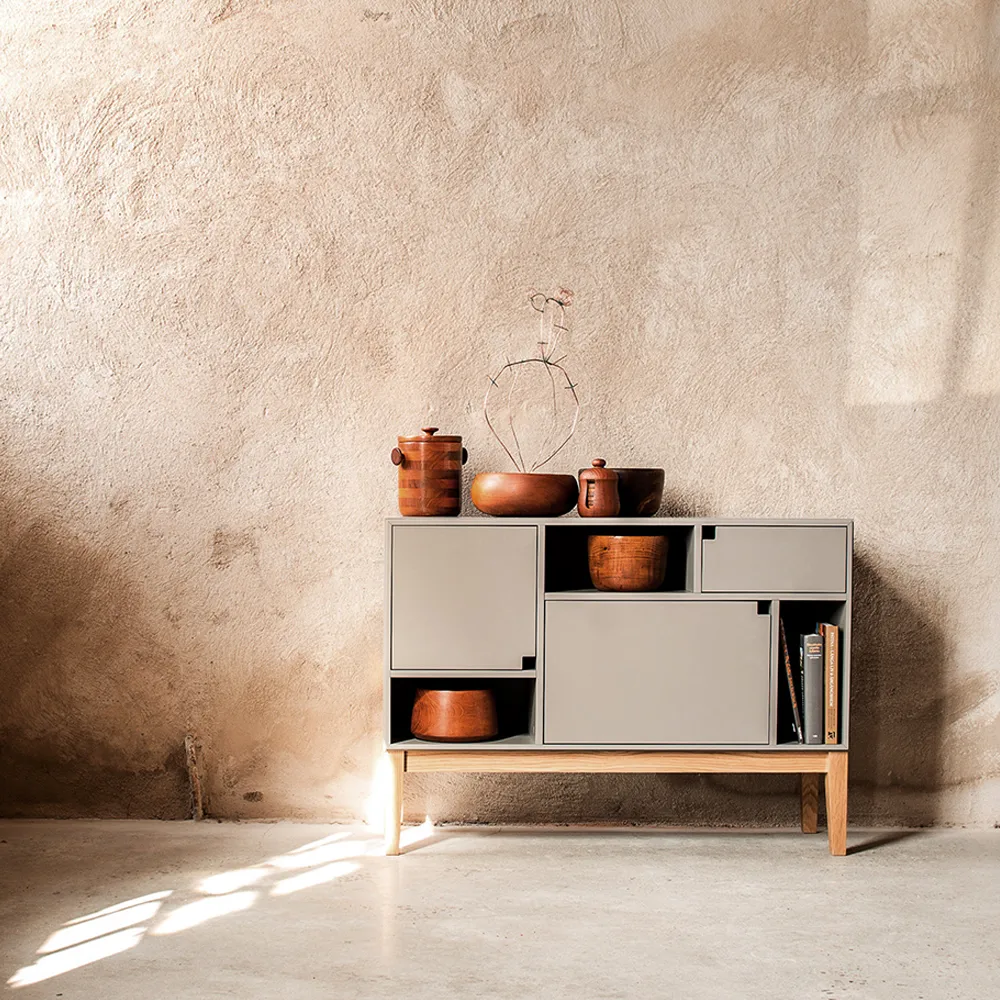 Ντουλάπι, Citti 6x3, Γκρι-βάση από ματ, λακαρισμένη δρυ Zweed