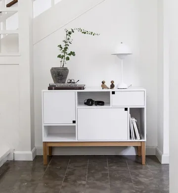 Ντουλάπι, Citti 6x3 - Λευκό. βάση από ματ, λακαρισμένη δρυ - Zweed