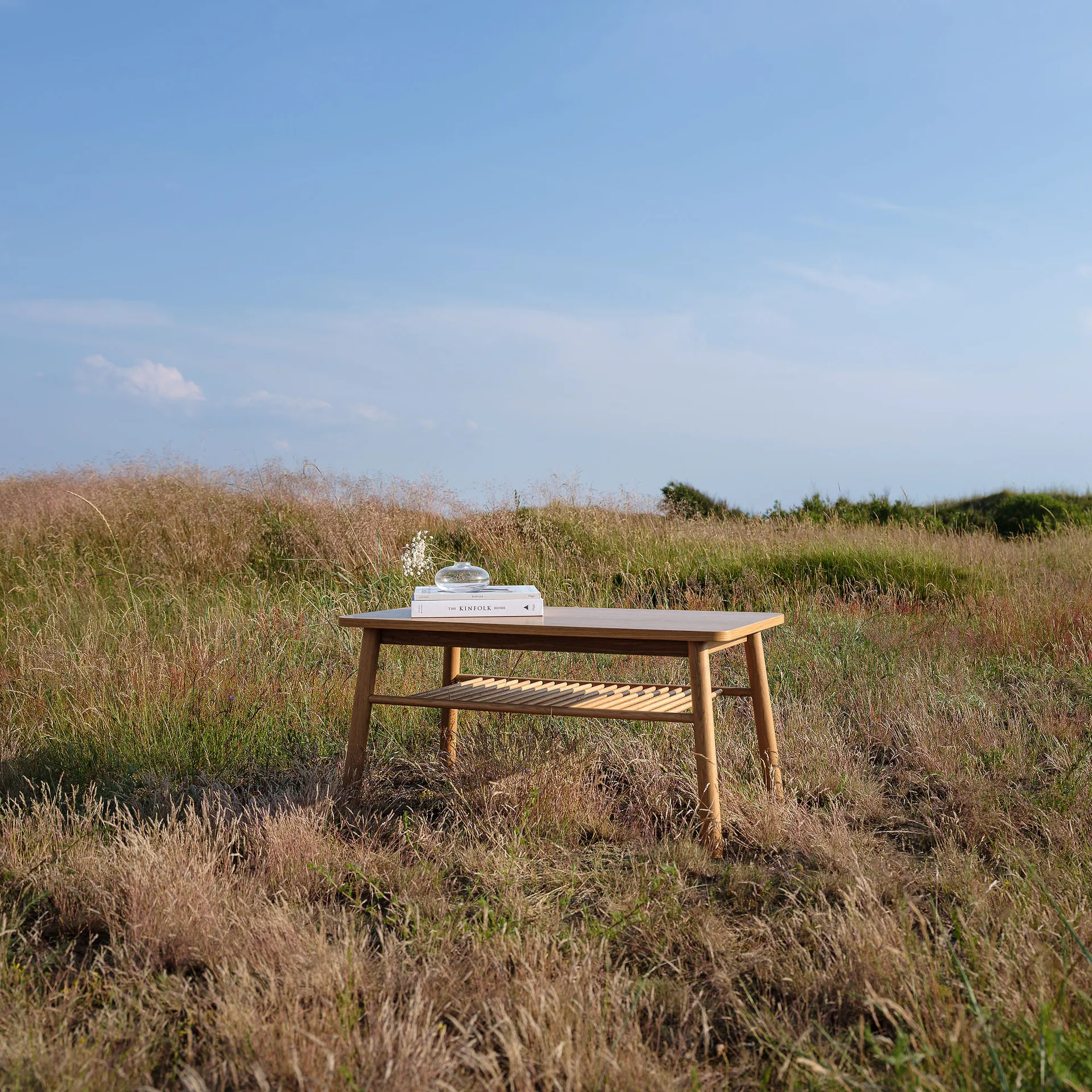 Τραπεζάκι του καφέ, Mino, Λευκό/δρυς Zweed