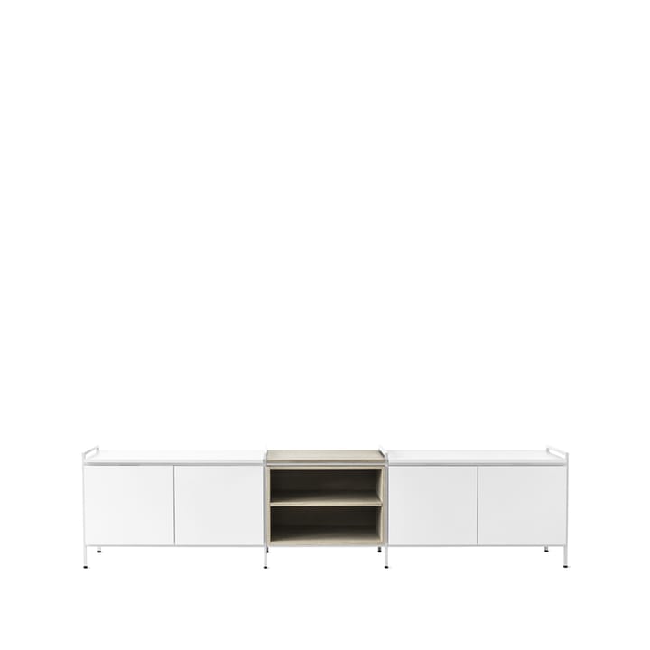 Βοηθητικό τραπέζι, Molto Låg - Λευκό/δρυς, 3 τμήματα - Zweed