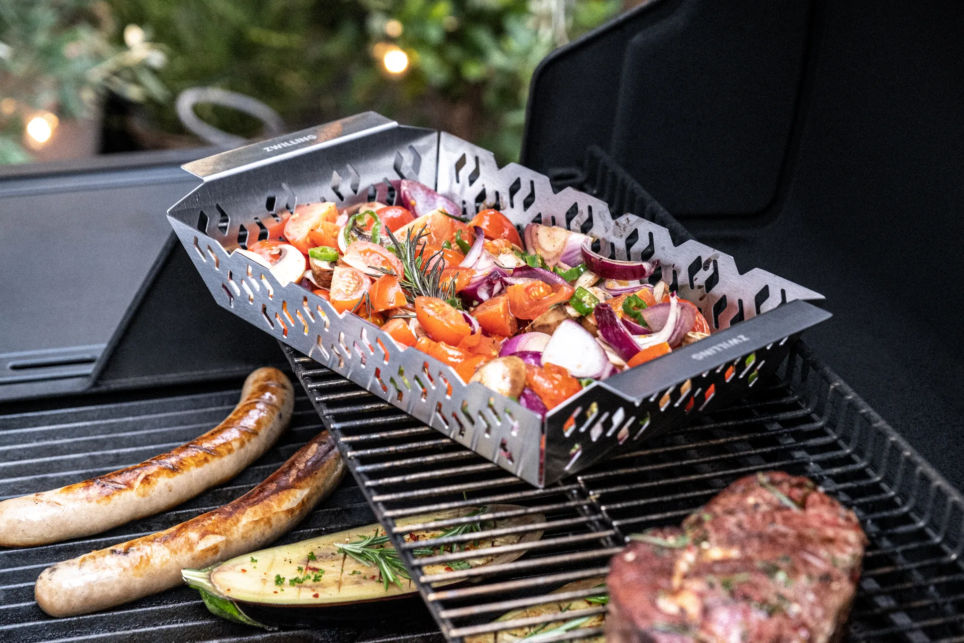 Zwilling BBQ+ ορθογώνιο καλάθι ψησταριάς 36x20 εκ., Ανοξείδωτο ατσάλι Zwilling