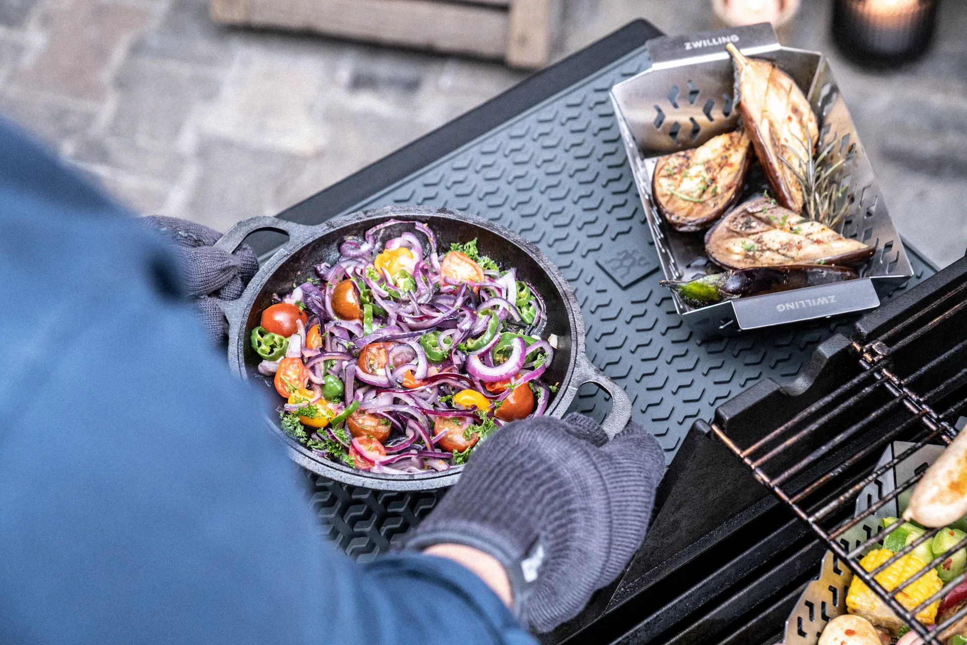 Zwilling BBQ+ αντιολισθητικό silkonmatta 45x31 εκ., Γκρι Zwilling