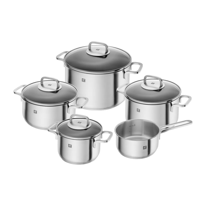 Zwilling Cube κατσαρολάκια σετ 5 τεμάχια, Ανοιξείδωτο ατσάλι-διαφανές Zwilling