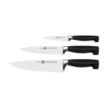 Zwilling Four star σετ μαχαιριών 3 κομμάτια - Μαύρο -ανοξείδωτο ατσάλι - Zwilling