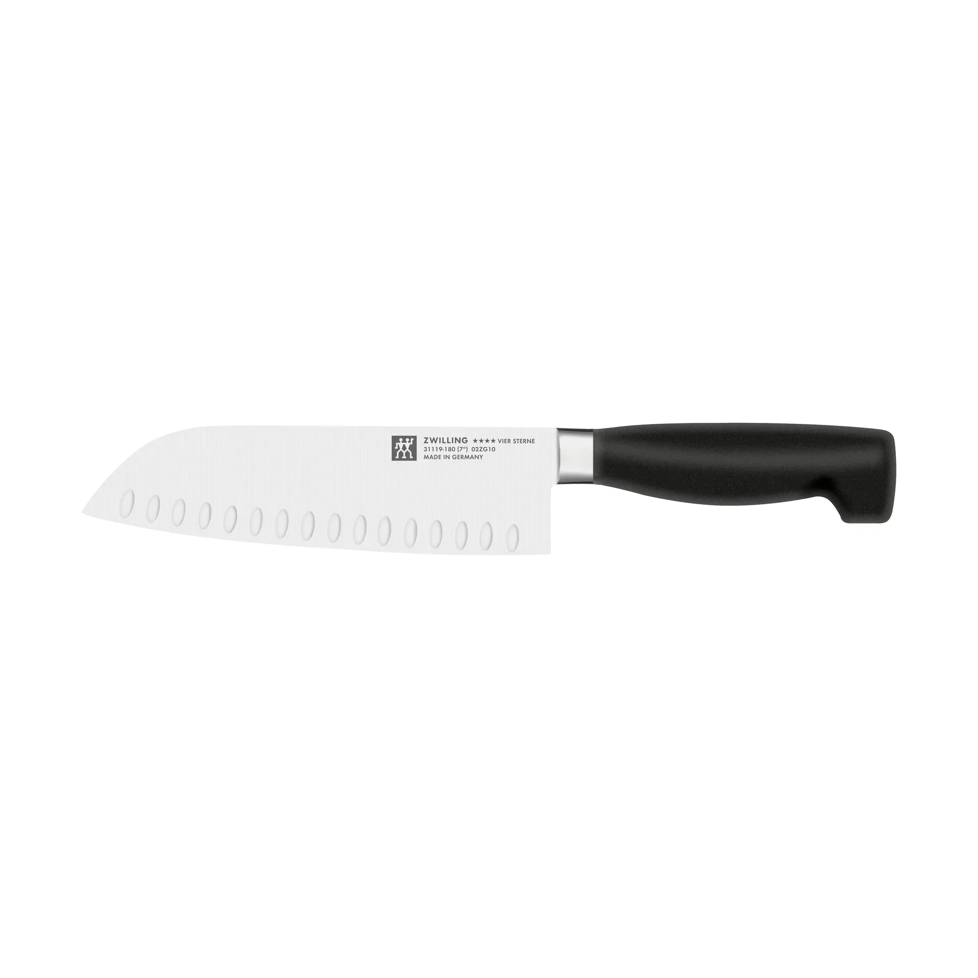 Zwilling Four star μαχαίρι santoku 18 εκ., Μαύρο -ανοξείδωτο ατσάλι Zwilling