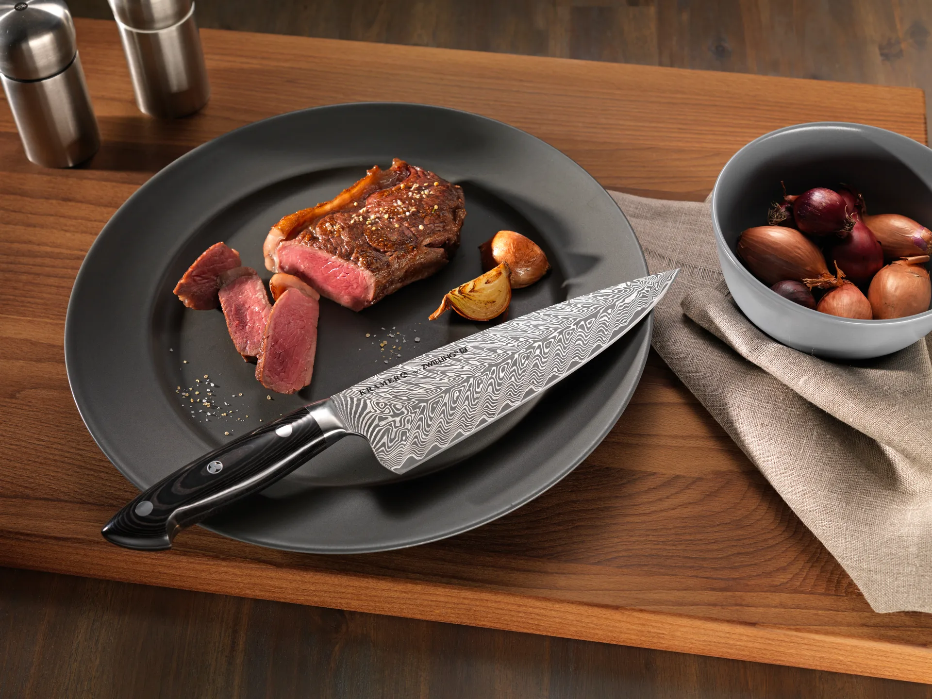 Zwilling Kramer euro stainelss μαχαίρι γενικής χρήσης 13 εκ., Δαμασκό μαύρο Zwilling