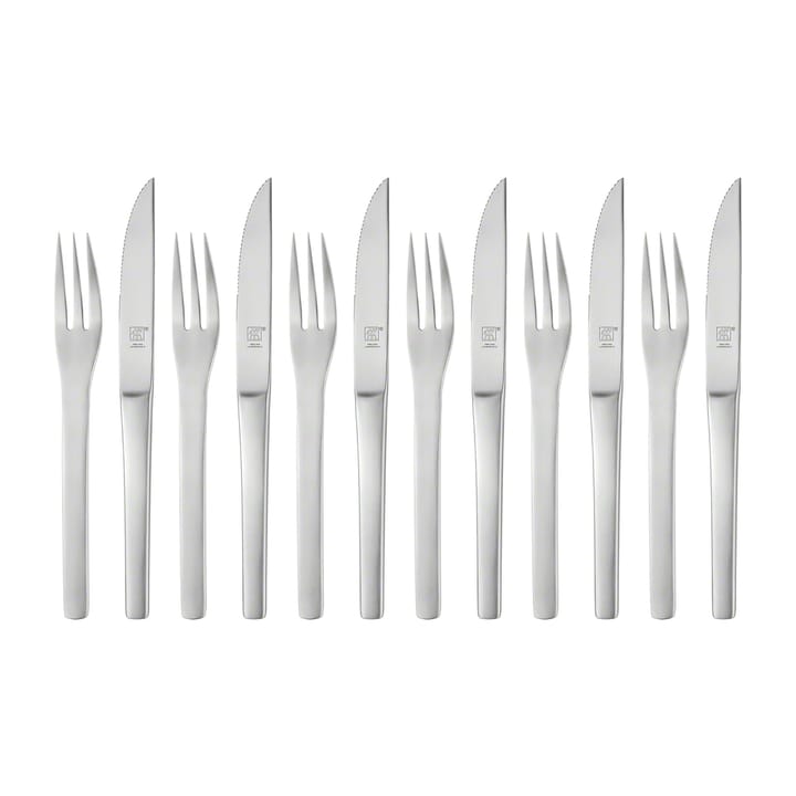 Zwilling Melbourne εργαλεία για μπάρμμπεκιου 12 τμχ - ματ ανοξείδωτο ατσάλι - Zwilling