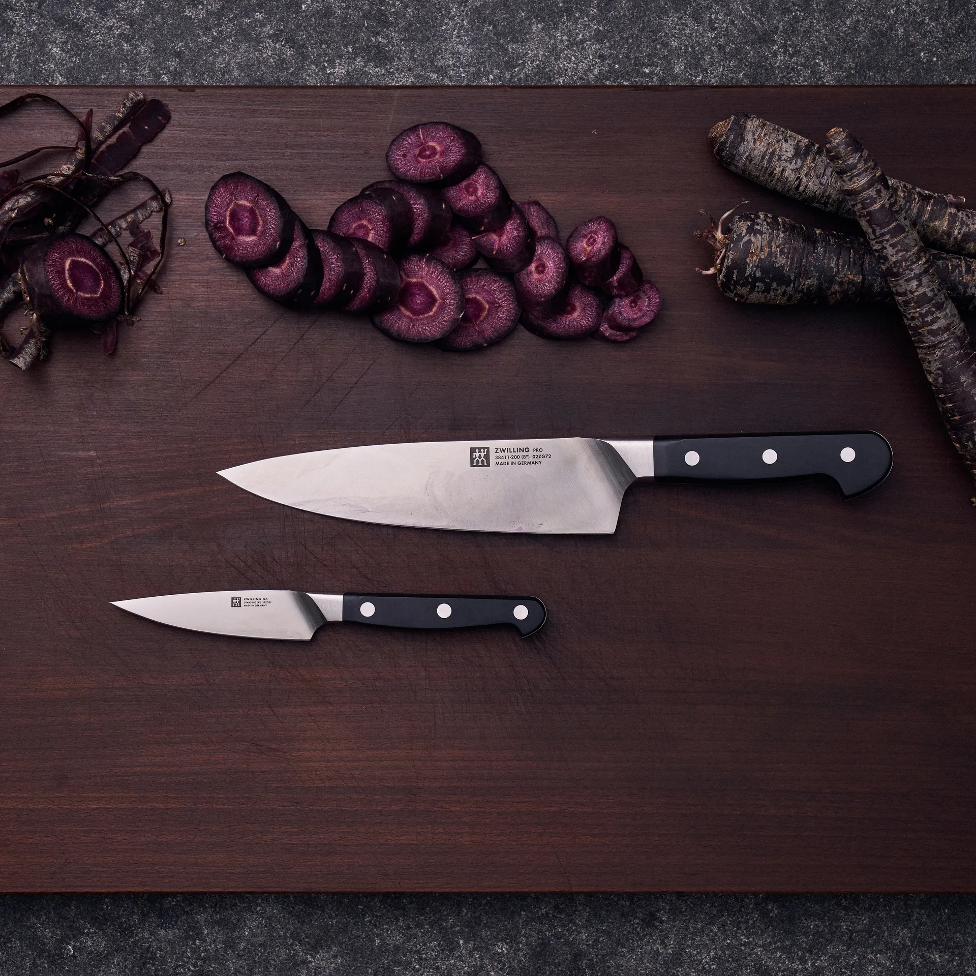 Zwilling Pro σετ μαχαιριών 2 τεμαχίων, Μαύρο -ανοξείδωτο ατσάλι Zwilling