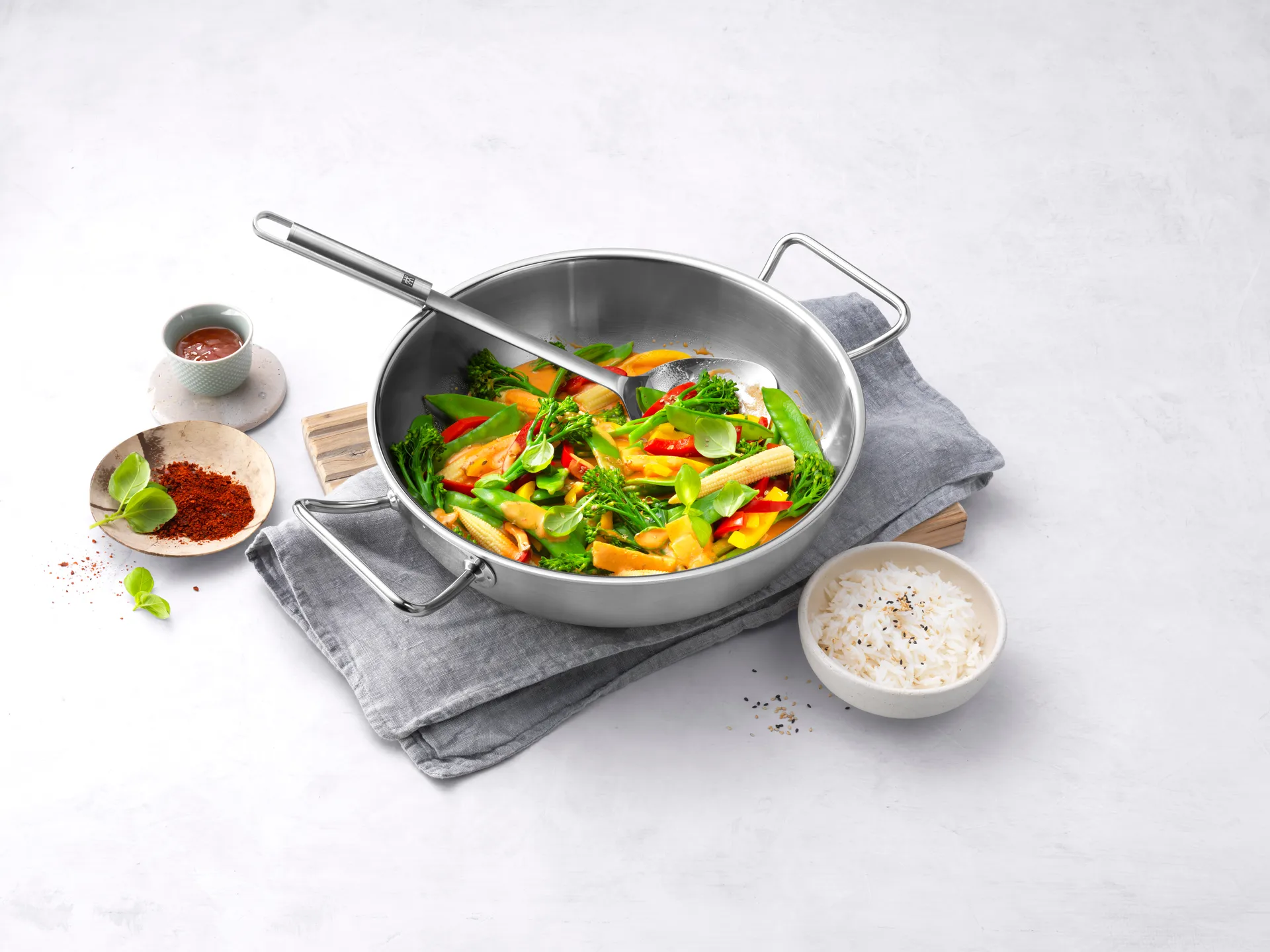 Zwilling Pro wok τηγάνι Ø30 εκ., Ανοξείδωτο ατσάλι Zwilling