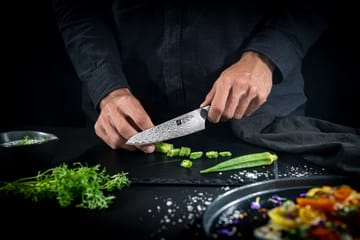 Zwilling Tanrei συμπαγές μαχαίρι σεφ 14 εκ. - Δαμασκό μαύρο - Zwilling