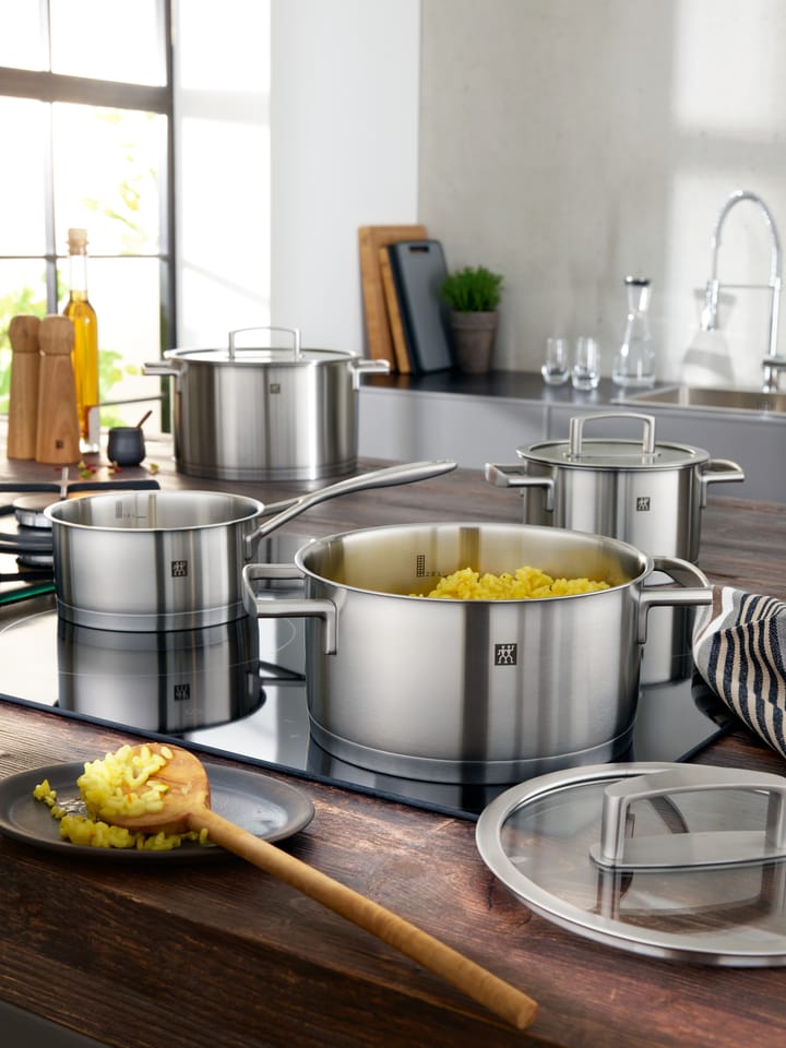 Zwilling Vitality σετ κατσαρολάκι 5 τεμάχια, Ανοιξείδωτο ατσάλι-διαφανές Zwilling