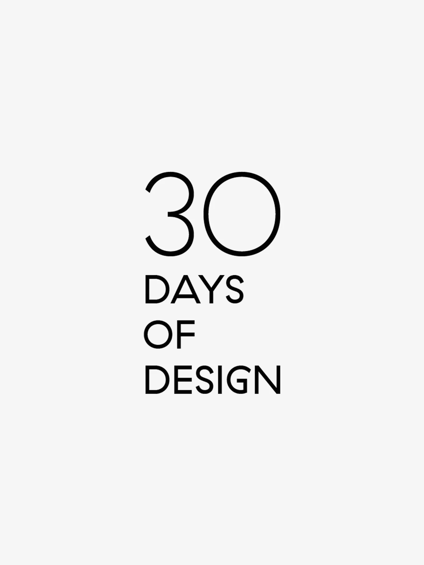 Κείμενο που αναφέρει '30 Days of Design'